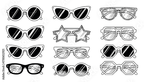 Collection of diverse sunglasses styles