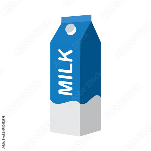 Milk box icon with flat style. Milk box vector illustration