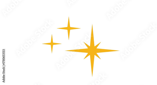 Sparkling Stars Adding a Touch of Magic with Golden Light and Shine