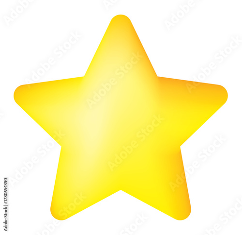 ETOILE EN RELIEF - Illustration vectorielle sur fond transparent