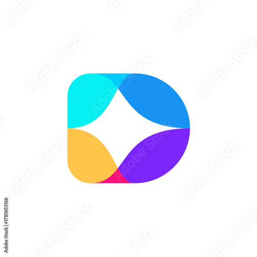 d initial logo using ai model