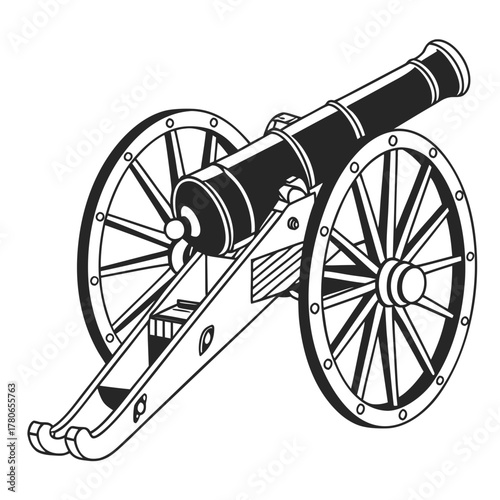 old cannon vector illustration