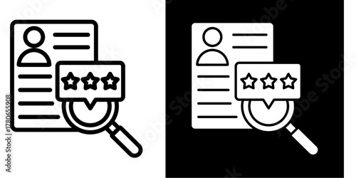 Resume Review  Icon Set Multiple Style Collection