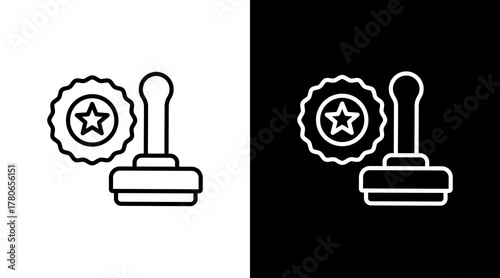 Quality Seal  White Icon Set Design