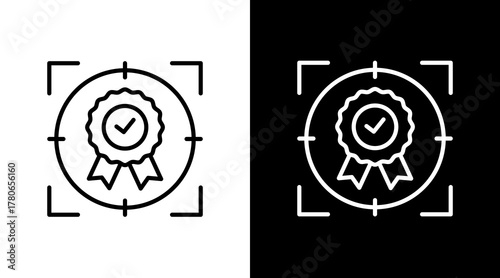 Quality Focus  White Icon Set Design