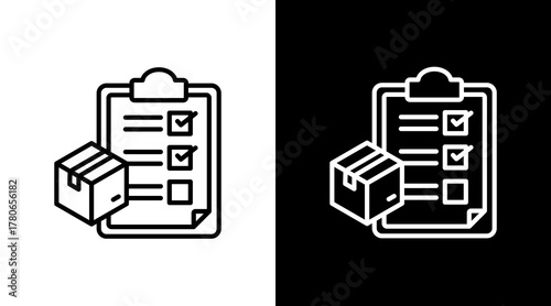 Quality Evaluation  White Icon Set Design