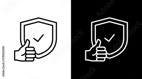 Reliability  White Icon Set Design