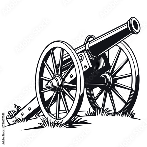 old cannon vector illustration