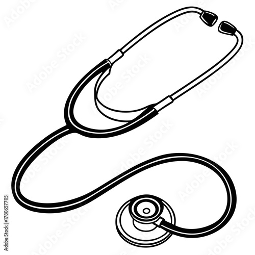 stethoscope on white background