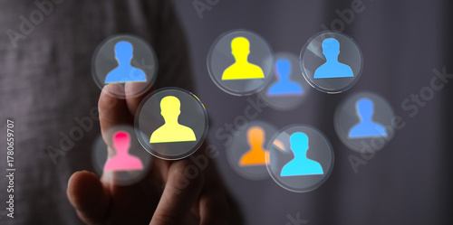 Conceptual image of a hand ...