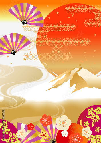 Fotografía 美しい和柄背景素材　年賀素材