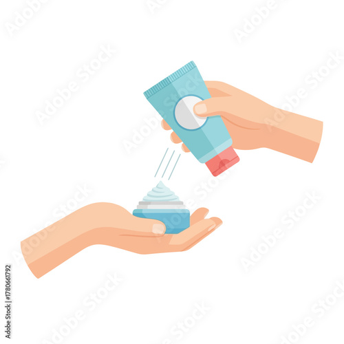Person washing hands with liquid soap and water for personal hygiene and healthcare prevention