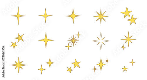 Sparkle and Shine Collection Assorted Glittering Starbursts and Twinkling Light Effects