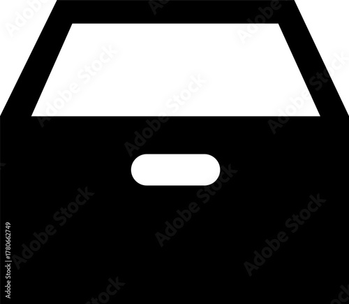 Cabinet vector icon office furniture, drawer storage, archive box, and file organizer, cupboard and filing cabinet in black, flat, style vector illustration