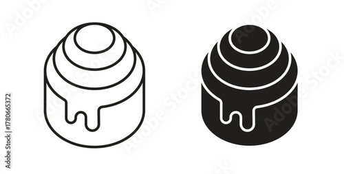 Cinnamon roll icon. Symbol, logo illustration. graphic icon set