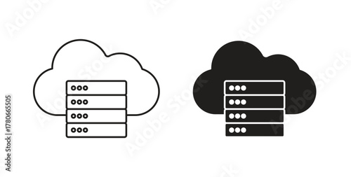Cloud server icon. Symbol, logo illustration. graphic icon set