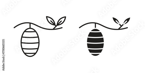 Cocoon icon. Symbol, logo illustration. graphic icon set