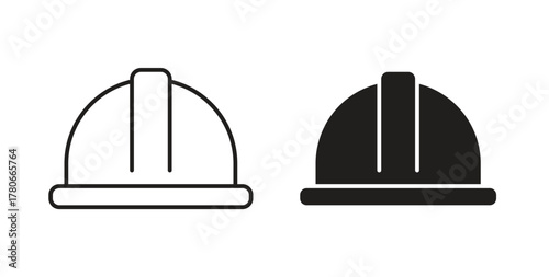 Construction safety helmet icon. Symbol, logo illustration. graphic icon set