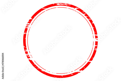 赤い丸 - 丸いスタンプのイメージ、空白
