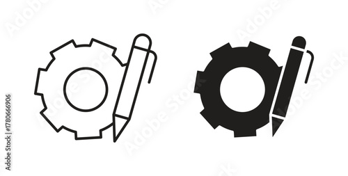 Customize icon. Symbol, logo illustration. graphic icon set