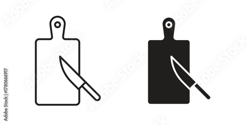 Cutting board icon. Symbol, logo illustration. graphic icon set