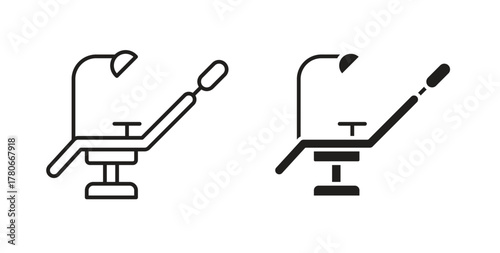 Dentist chair icon. Symbol, logo illustration. graphic icon set