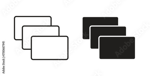 Depth perception icon. Symbol, logo illustration. graphic icon set