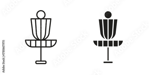 Disc golf icon. Symbol, logo illustration. graphic icon set