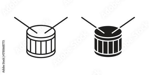 Drum icon. Symbol, logo illustration. graphic icon set