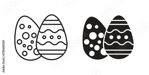Easter egg icon. Symbol, logo illustration. graphic icon set