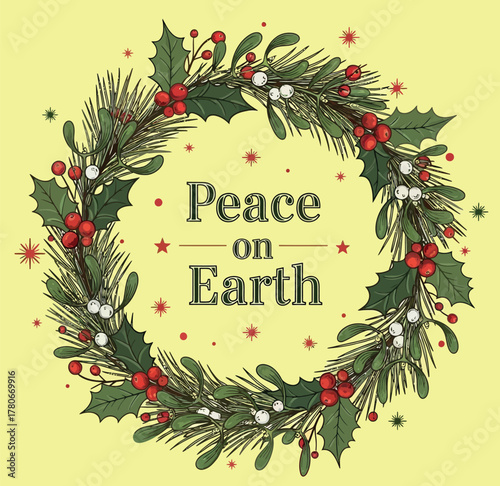 christmas wreath with bells