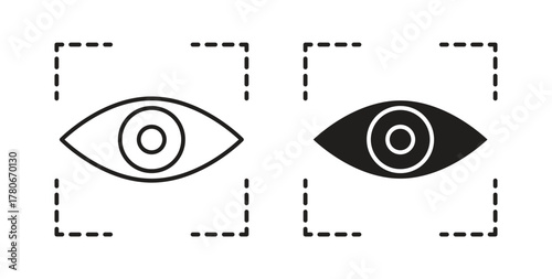 Eye tracking icon. Symbol, logo illustration. graphic icon set