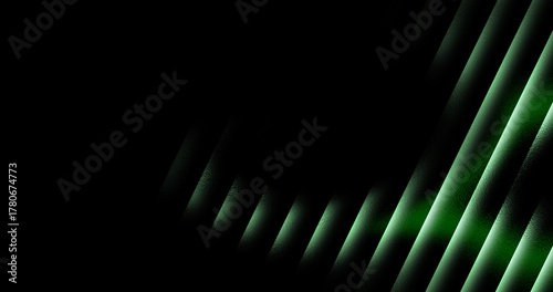 Fotografi A layered glass pale green gradient on a black background