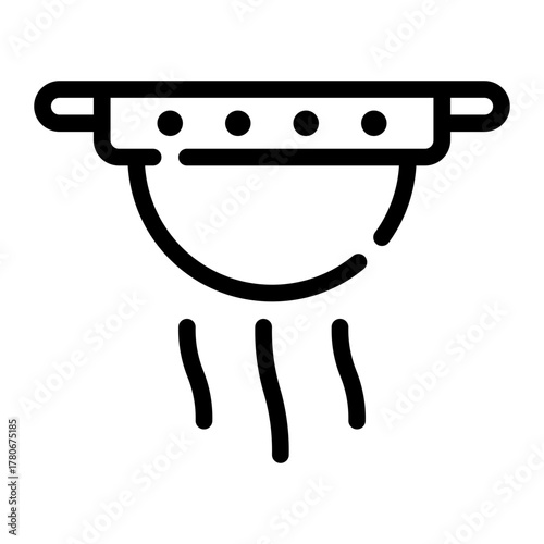 smoke detection line icon