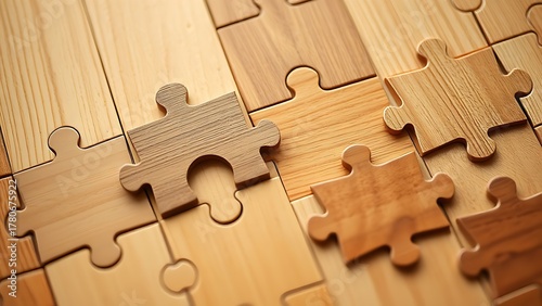 epizootic. Jigsaw puzzle with one mismatched piece, an overhead shot with natural light. tutorial guides, club newsletters, designed for tourism and weekend activity guides, supports event promotion.