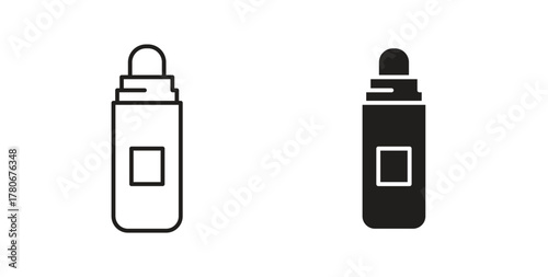 deodorant icons with simple flat and thin stroke style