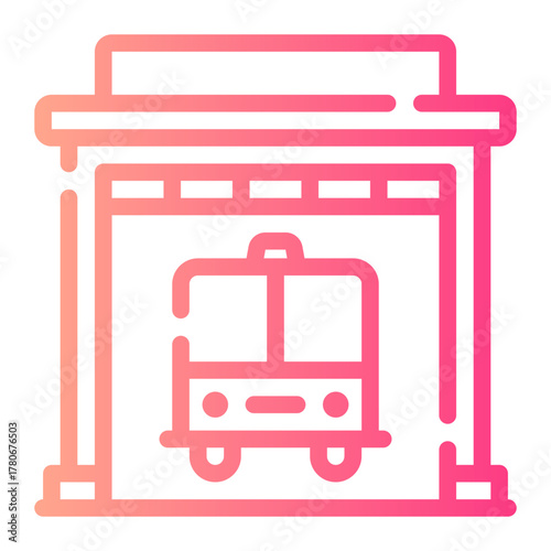 fire station gradient icon