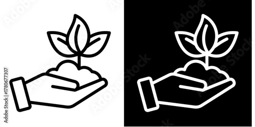 Plant  Icon Set White Style Collection
