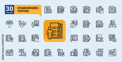 Prime Line — Standardized Testing Icon Set
A collection of modern line icons designed for business platforms, Performance Assessment, Written Exams, Practical Exams, Skill Demonstration  and more