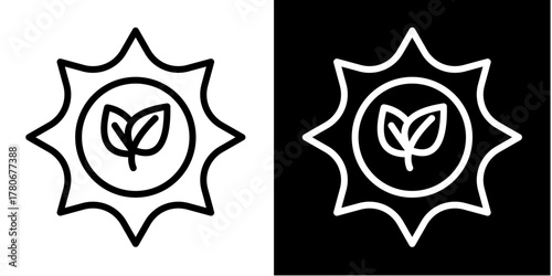 Sun  Icon Set White Style Collection
