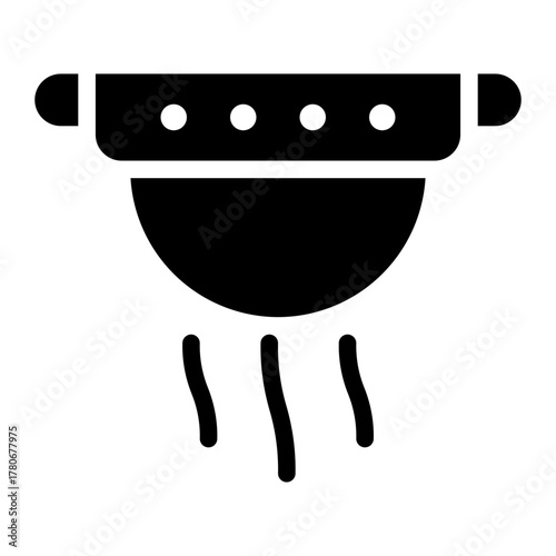 smoke detection glyph icon