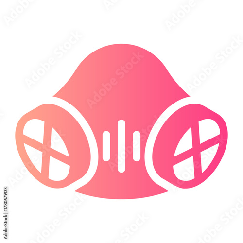 face mask gradient icon