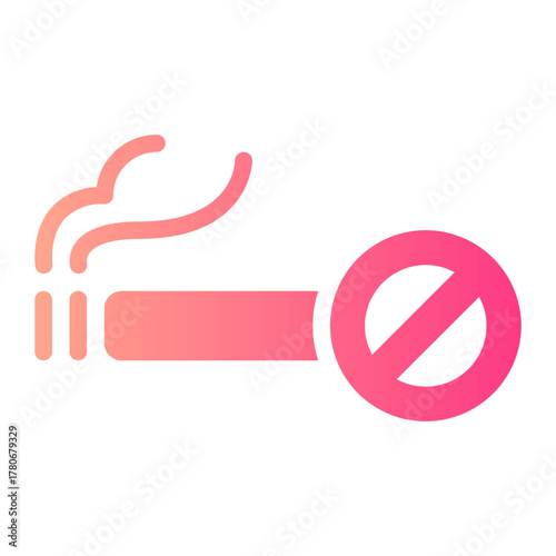 no smoking gradient icon