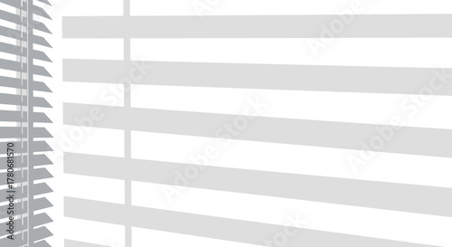 Minimalist composition showcasing window blinds offering privacy with a modern aesthetic