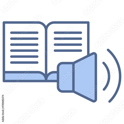 Audio Book Blue Icon