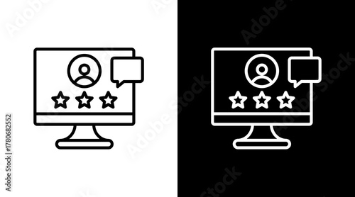 Feedback  White Icon Set Design