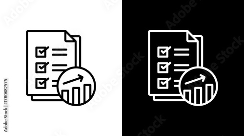 Impact Assessment  White Icon Set Design