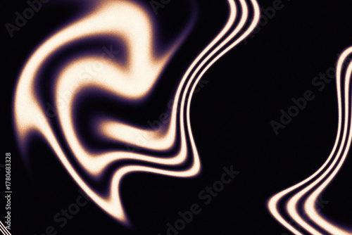 Smooth, glowing golden waves flow gracefully across a deep black backdrop