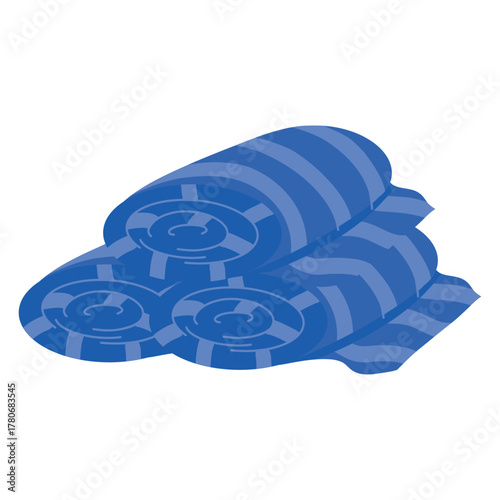 Orange Blanket Stack Vector, Cozy Folded Blankets Illustration