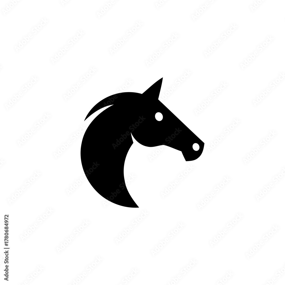 Obraz premium Horse head simple shape